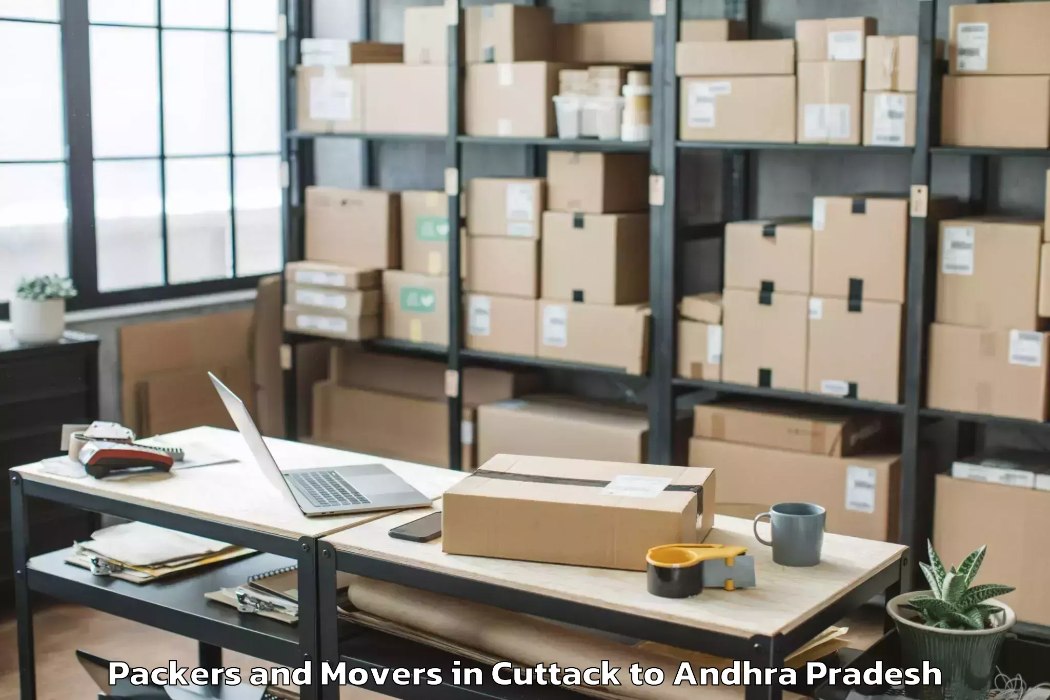 Trusted Cuttack to Macherla Packers And Movers